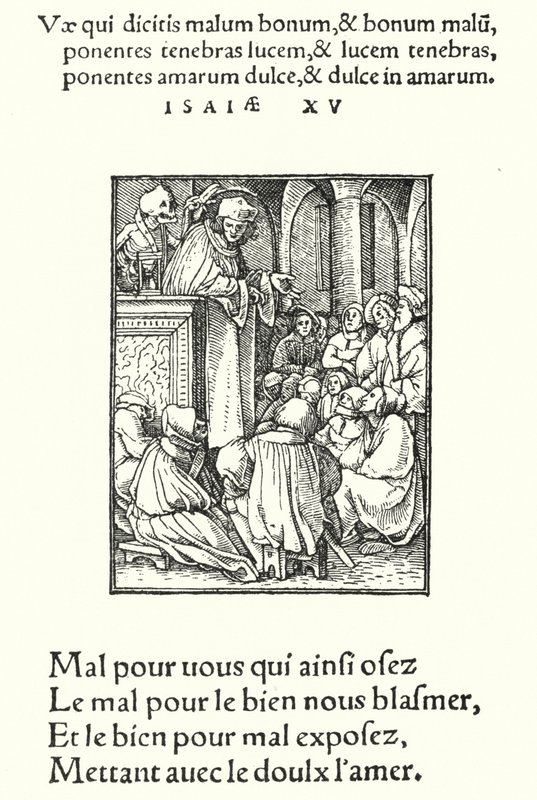 Predikaren (gravyr) av Hans (after) Holbein the Younger