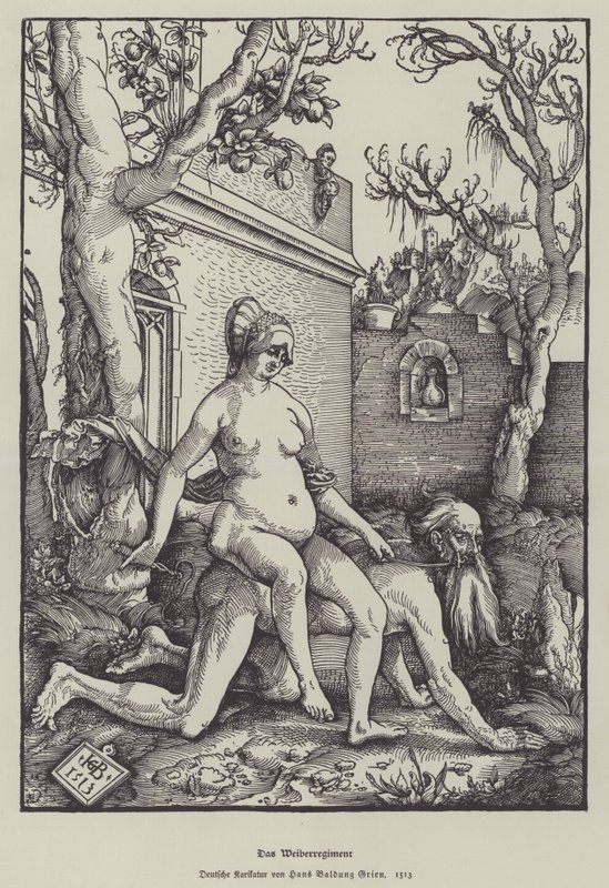 Aristoteles och Phyllis, 1513 av Hans Baldung Grien