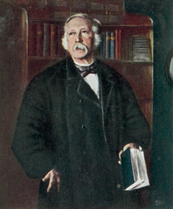 Theodor Fontane, tysk romanförfattare och poet (färglitografi) av Hans Fechner