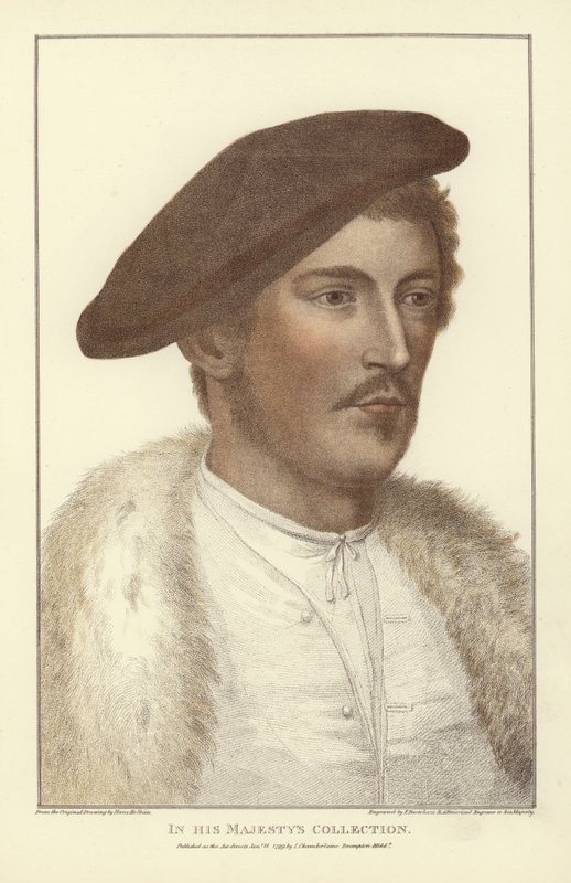 Anonym man (akvatint) av Hans Holbein der Jüngere