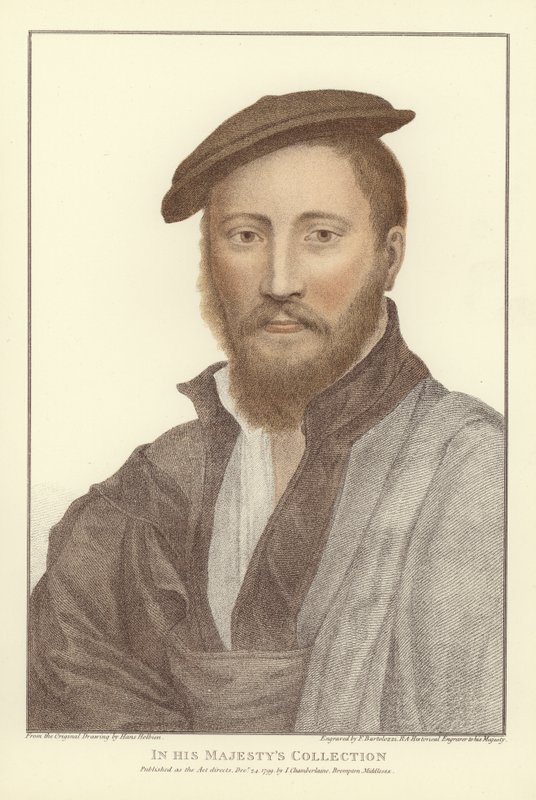 Anonym man (akvatint) av Hans Holbein der Jüngere