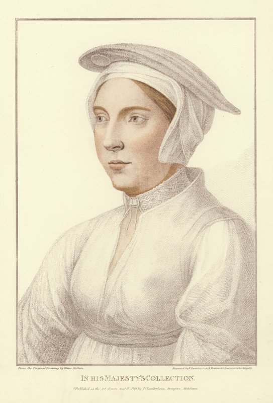Anonym kvinna (akvatint) av Hans Holbein der Jüngere