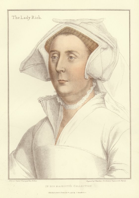 Elizbabeth, Lady Rich (akvatint) av Hans Holbein der Jüngere