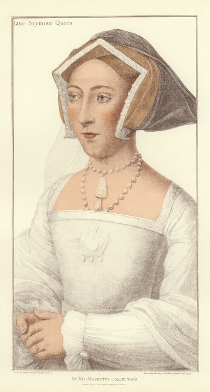 Jane Seymour, drottning av England (akvatint) av Hans Holbein der Jüngere