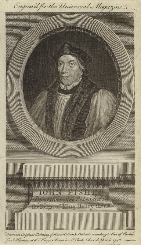 John Fisher, biskop av Rochester, halshöggs under kung Henry VIII:s regeringstid av Hans Holbein der Jüngere