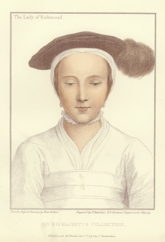 Mary FitzRoy, hertiginna av Richmond och Somerset (akvatint) av Hans Holbein der Jüngere