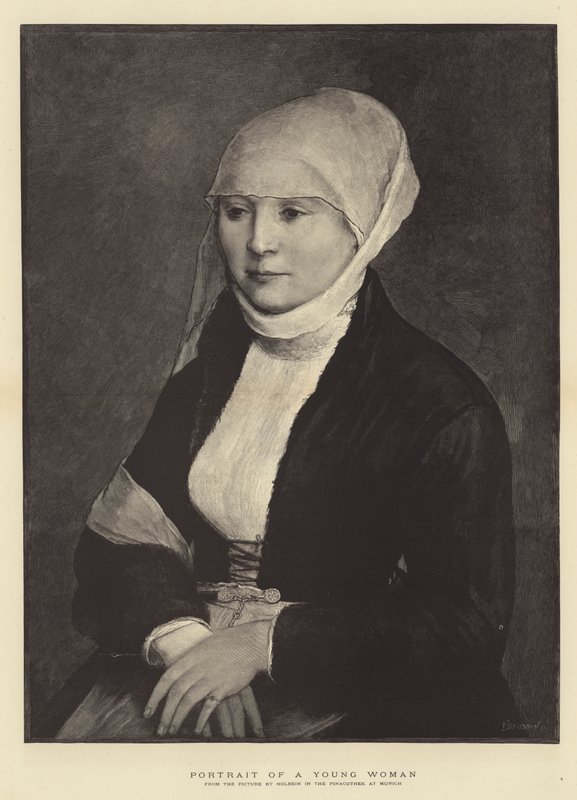 Porträtt av en ung kvinna av Hans Holbein der Jüngere