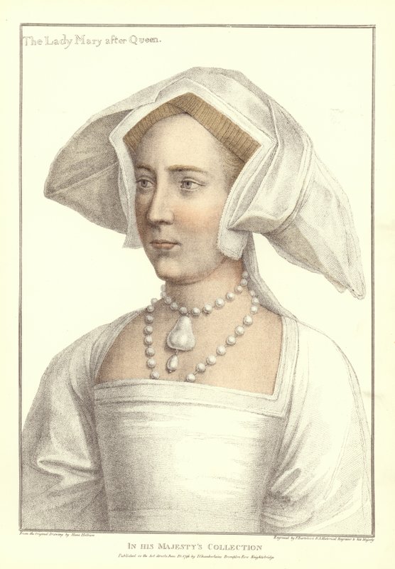 Queen Mary I av England och Irland (akvatint) av Hans Holbein der Jüngere