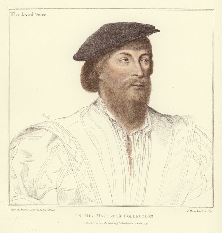 Thomas Vaux, 2:a baron Vaux av Harrowden (akvatint) av Hans Holbein der Jüngere
