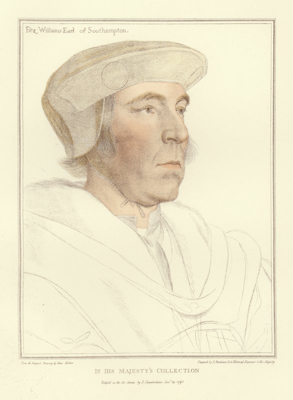 William FitzWilliam, Earl of Southampton (akvatint) av Hans Holbein der Jüngere