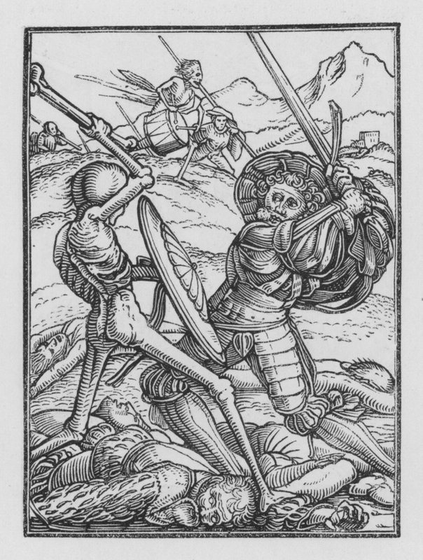 Holbeins Dödsdans: Soldaten av Hans Holbein der Jüngere