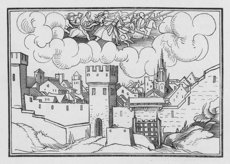 Tecken och symboler sett i Jerusalem, 2 Maccabees V, 2 av Hans Holbein der Jüngere