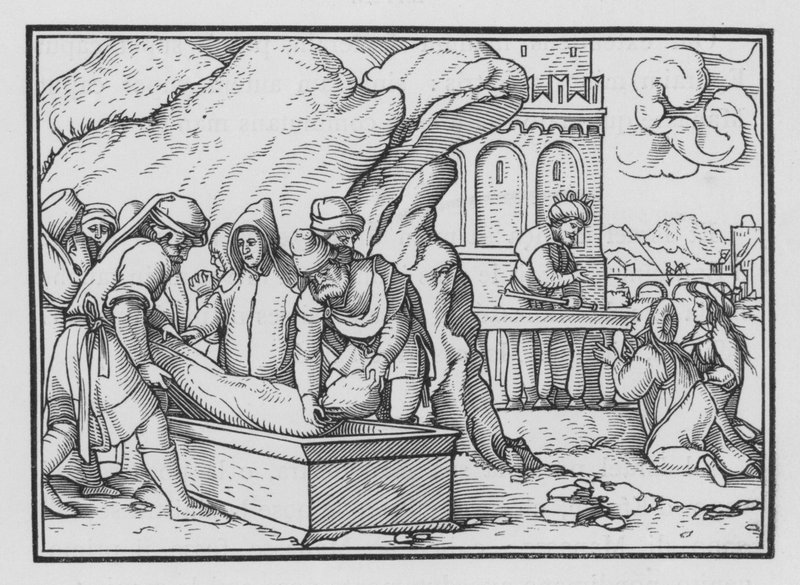 Josephs död, Genesis L, 26 av Hans Holbein der Jüngere