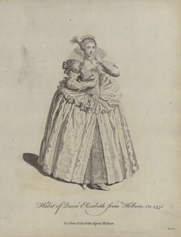 Vana hos drottning Elizabeth från Holbein 1551 av Hans after Holbein the Younger