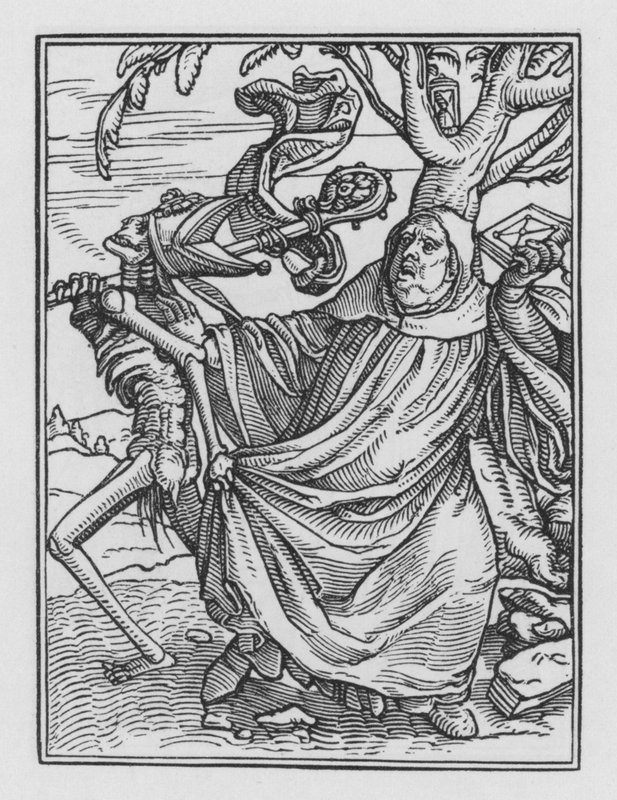 Holbeins Dödsdans: Abboten av Hans after Holbein the Younger