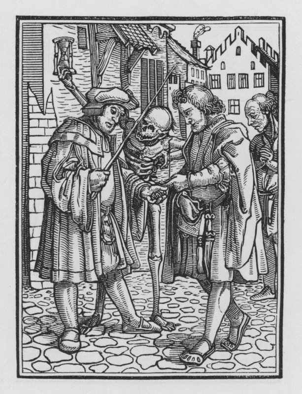 Holbeins Dödsdans: Advokaten av Hans after Holbein the Younger