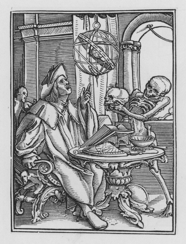 Holbeins Dödsdans: Astrologen av Hans after Holbein the Younger