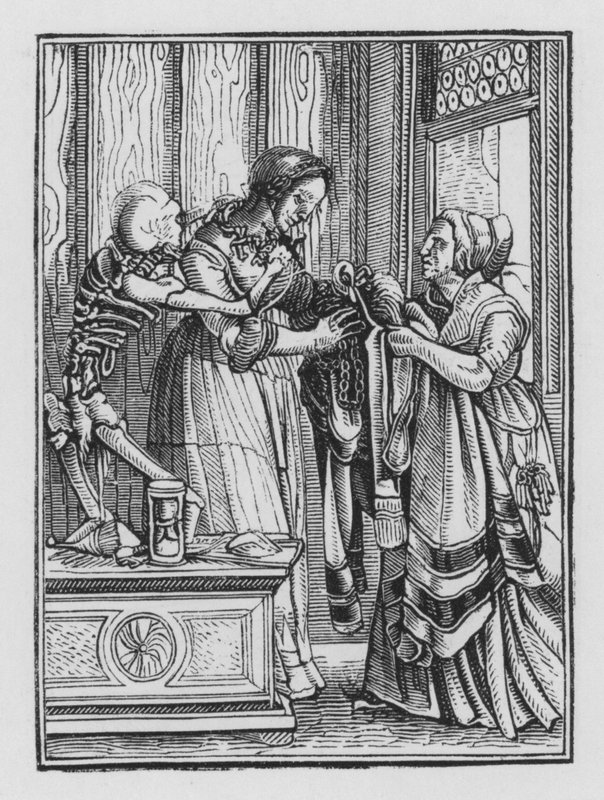 Holbeins Dödsdans: Grevinnan av Hans after Holbein the Younger