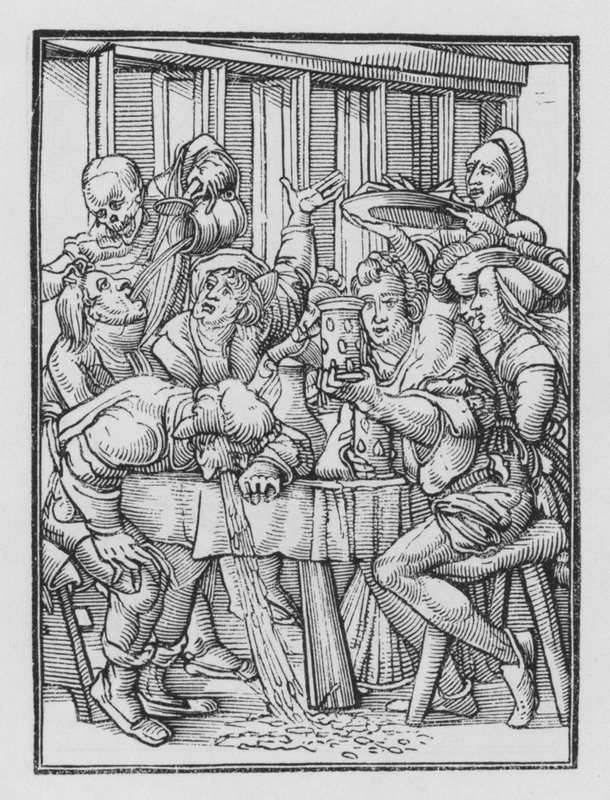 Holbeins Dödsdans: Drunkards av Hans after Holbein the Younger