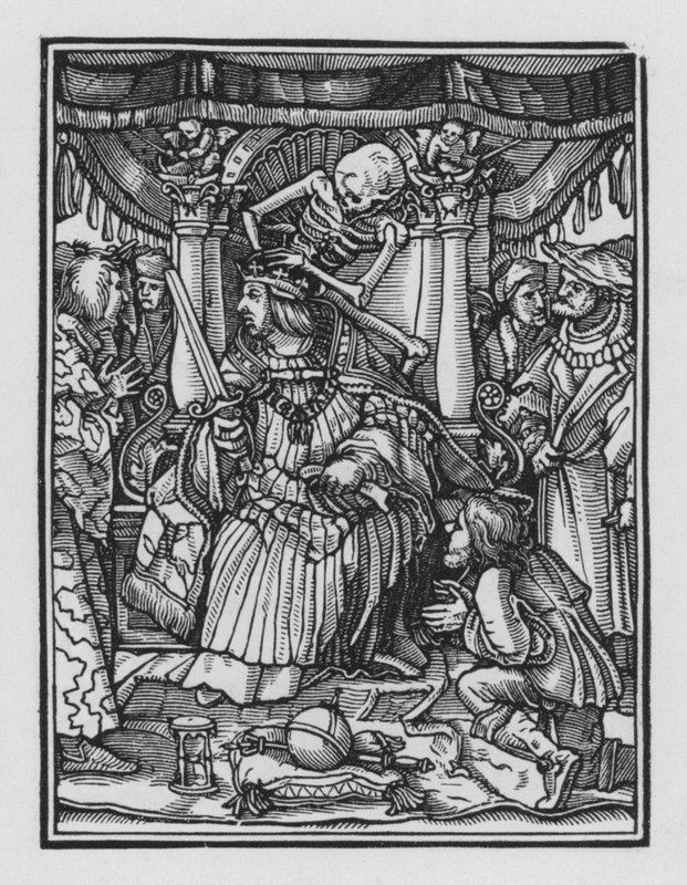 Holbeins Dödsdans: Kejsaren av Hans after Holbein the Younger