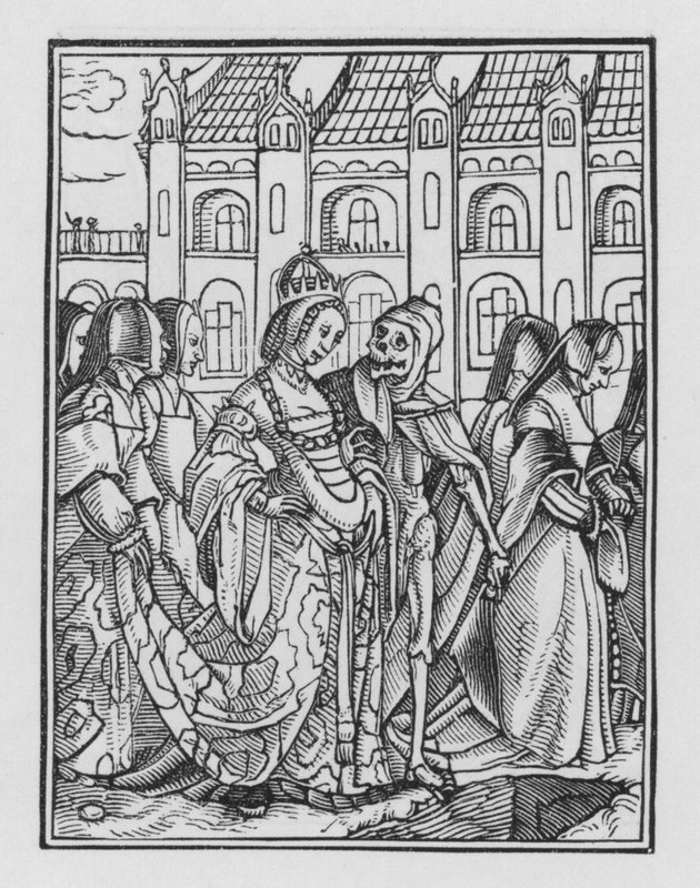 Holbeins Dödsdans: Kejsarinnan av Hans after Holbein the Younger