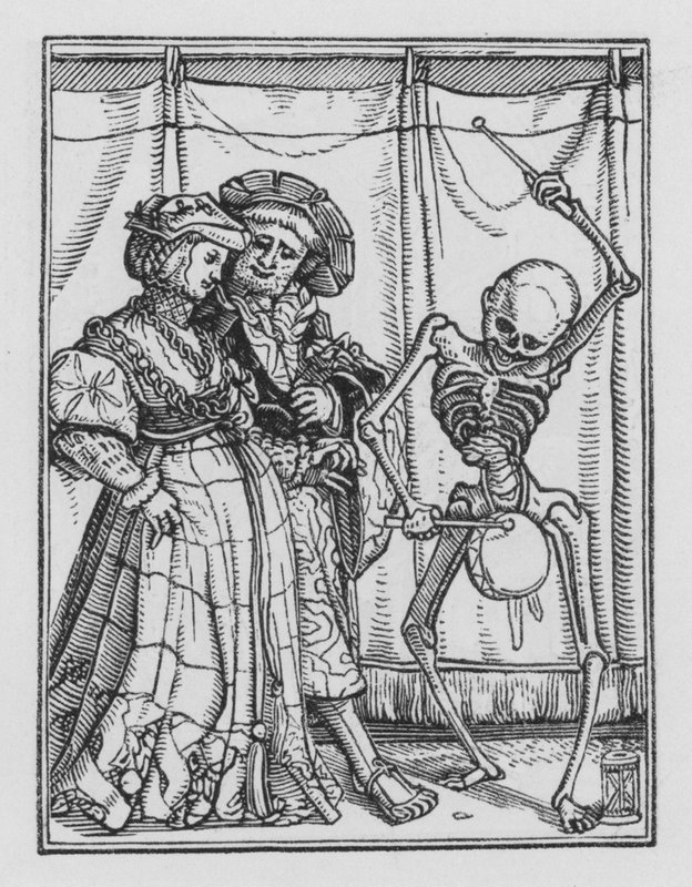 Holbeins Dödsdans: Den nygifta damen av Hans after Holbein the Younger