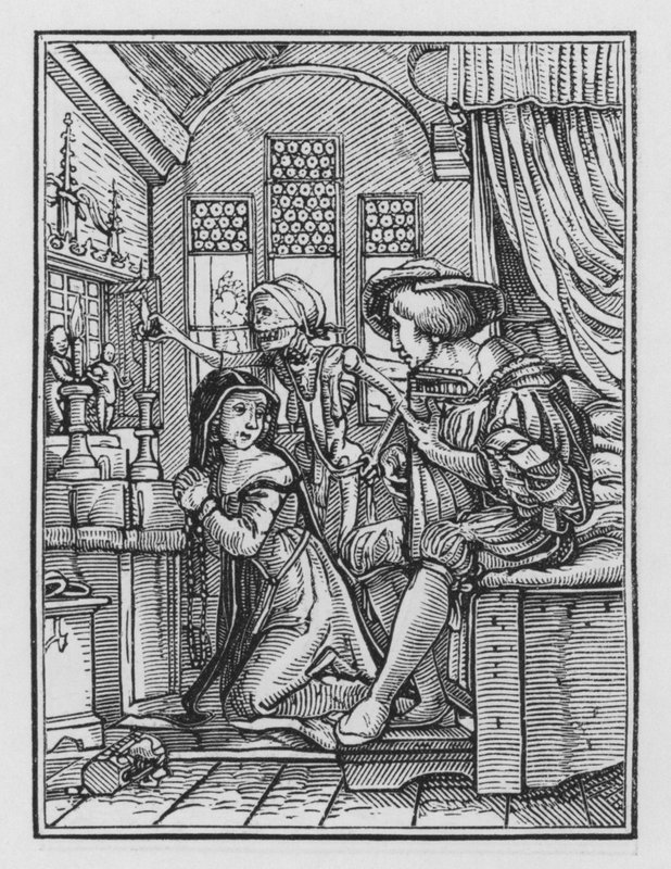 Holbeins Dödsdans: Nunnan av Hans after Holbein the Younger