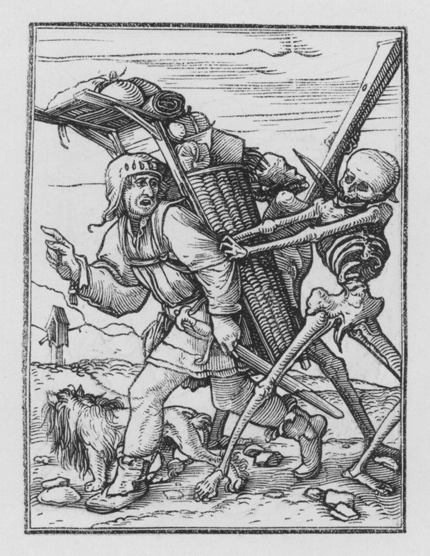 Holbeins Dödsdans: Pedlaren av Hans after Holbein the Younger