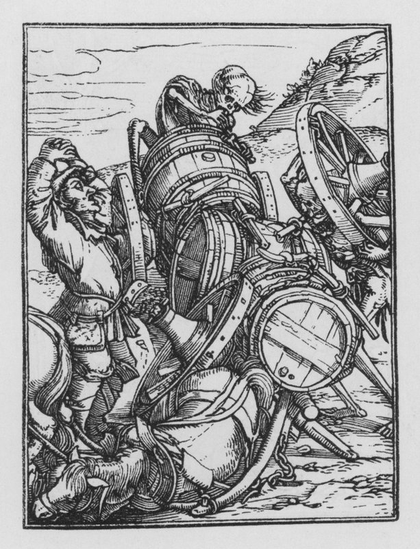 Holbeins Dödsdans: Vagnaren av Hans after Holbein the Younger
