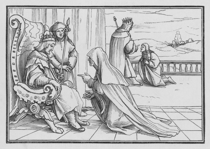 Joabs Artifice to Bring Home Absalom, 2 Samuel XIV, 4 av Hans after Holbein the Younger