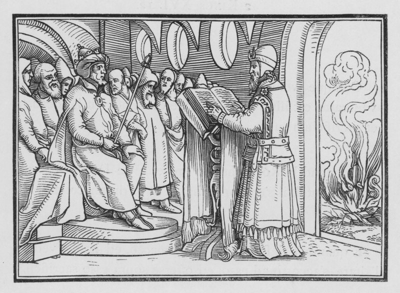 Josiah Destroyeth Idolatry, 2 Kungaboken XXIII, 2 av Hans after Holbein the Younger