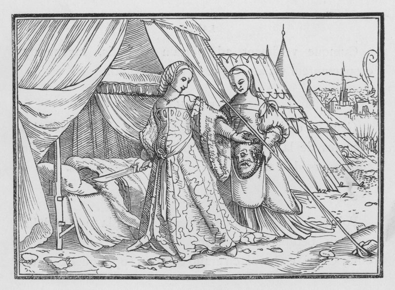 Judith skär av huvudet på Holofernes, Judith XIII, 8 av Hans after Holbein the Younger