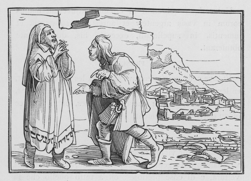 Nehemja sörjer, fastar och ber, Nehemja I, 3 av Hans after Holbein the Younger