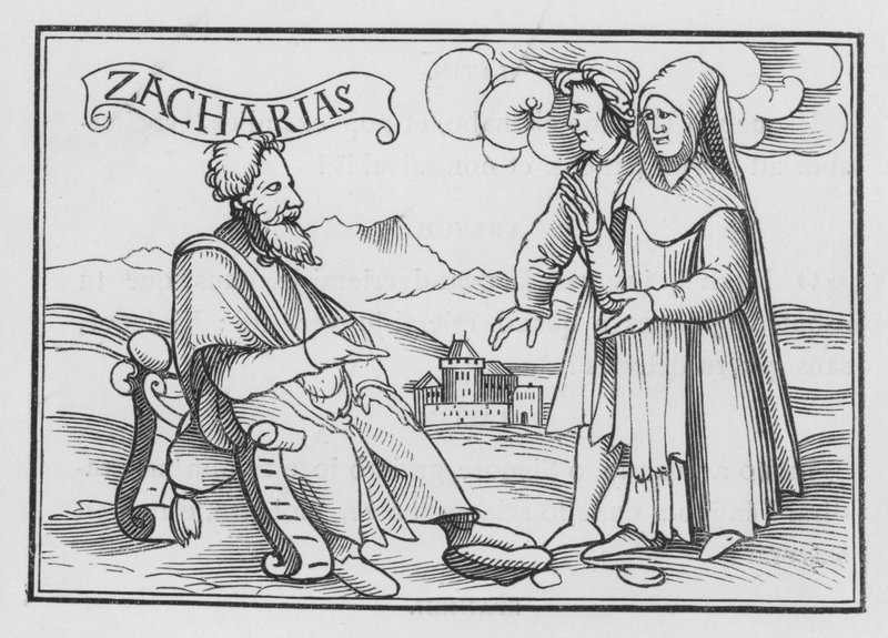 Sakarias uppmanar till omvändelse, Sakarja I, 3 av Hans after Holbein the Younger