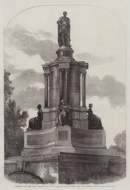 Minnesmärke över den stora utställningen 1851 och dess grundare, den avlidne prinsgemanen av Harden Sidney Melville