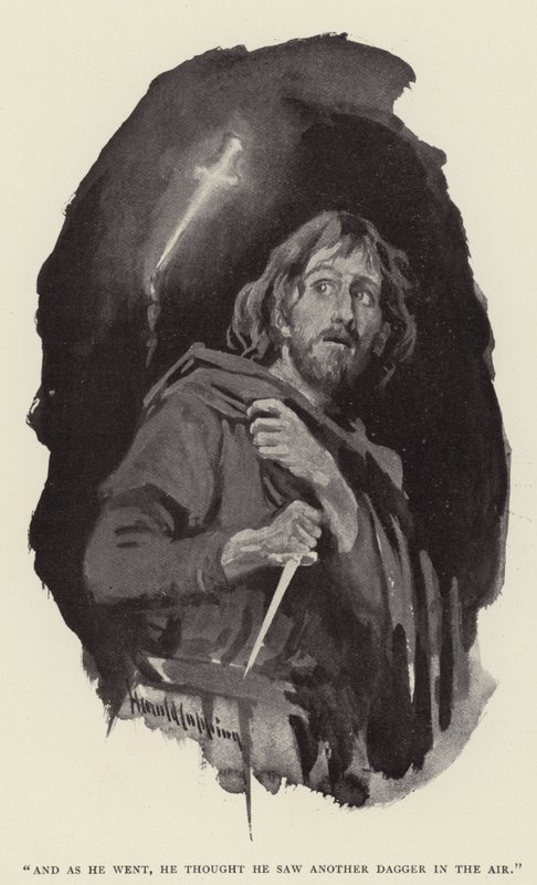 Och när han gick trodde han att han såg en annan dolk i luften av Harold Copping