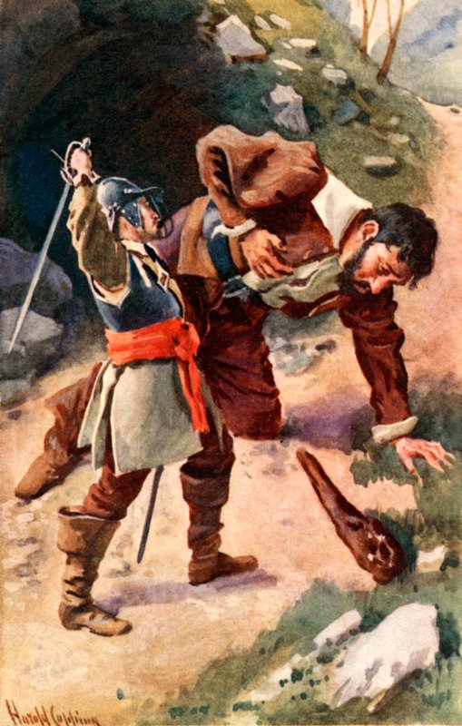 Död av jätten Maul av Harold Copping