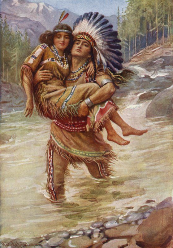 Hiawatha och Minnehaha av Harold Copping