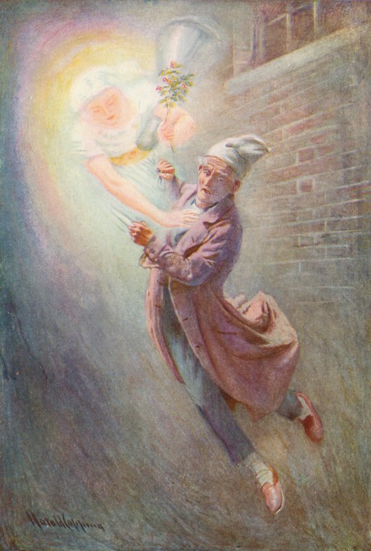 Illustration för A Christmas Carol av Charles Dickens av Harold Copping