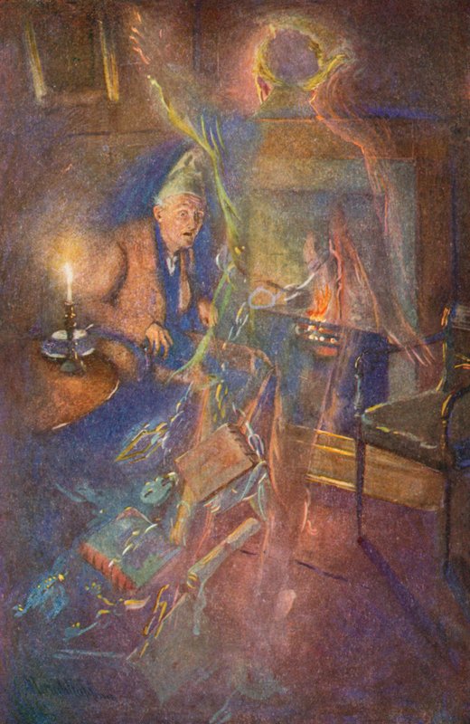 Illustration för A Christmas Carol av Charles Dickens av Harold Copping