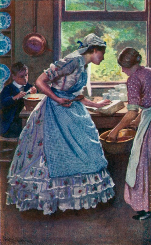 Illustration för goda fruar av Louisa M Alcott av Harold Copping