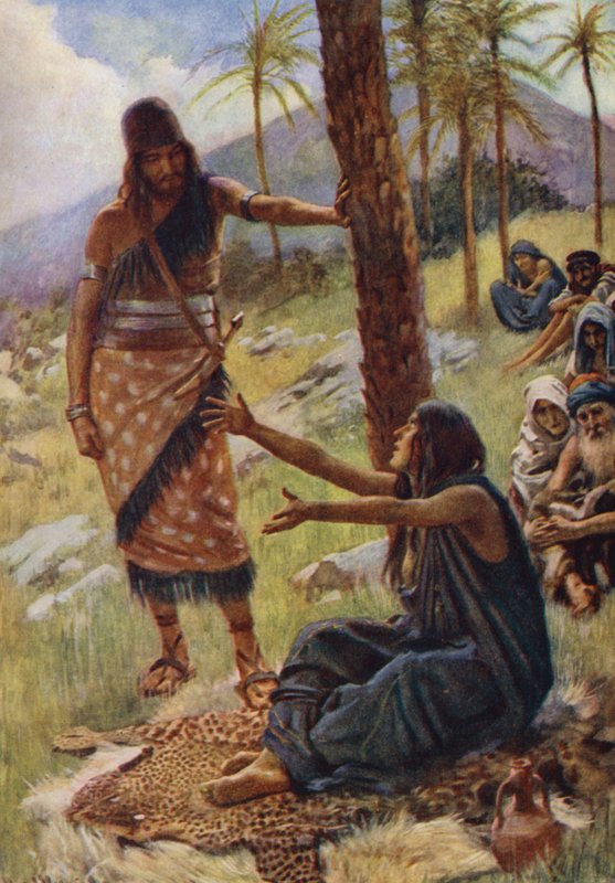 Gamla testamentet: Deborah och Barak (färglitografi) av Harold Copping