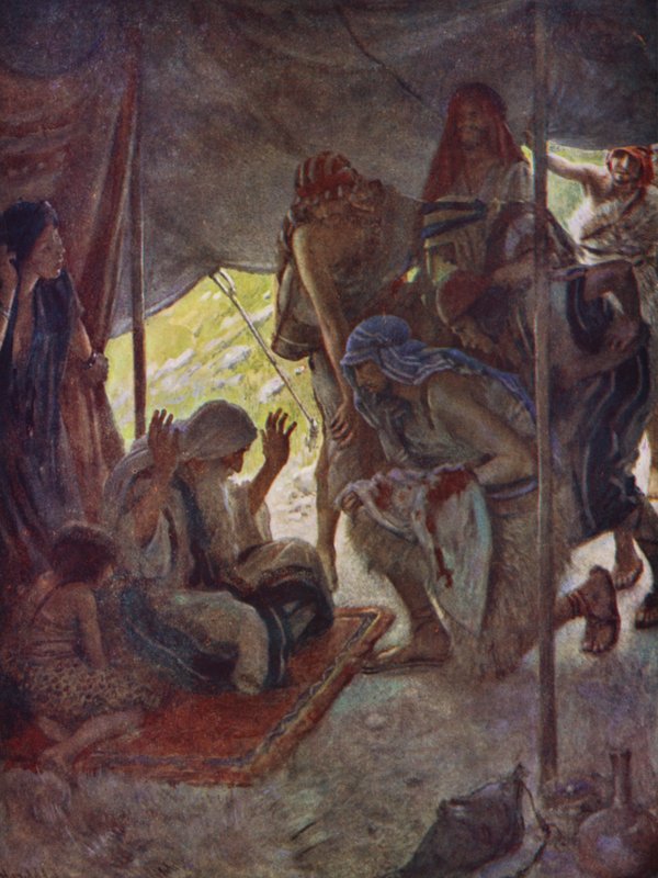 Gamla testamentet: Josefs kappa (färglitografi) av Harold Copping