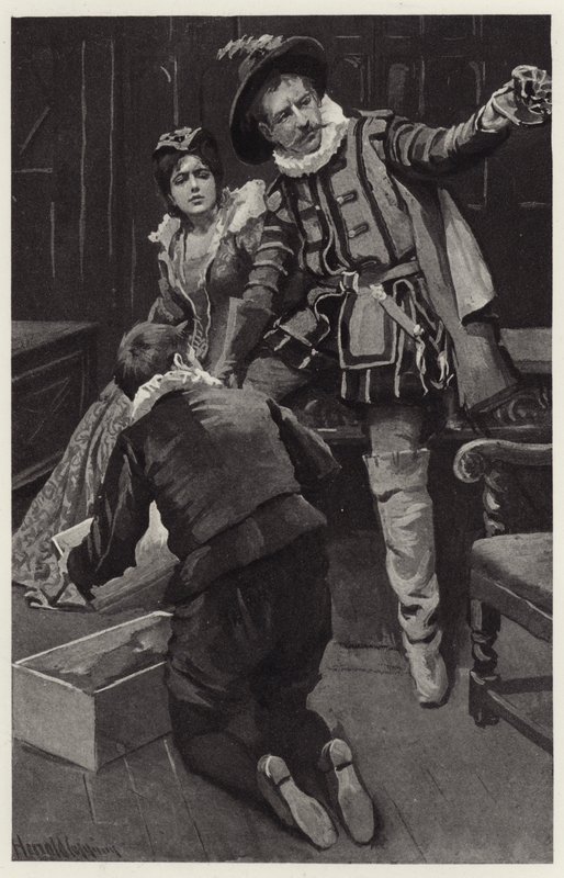 Petruchio började storma på nytt och sa att kepsen var gjuten i en porringer av Harold Copping