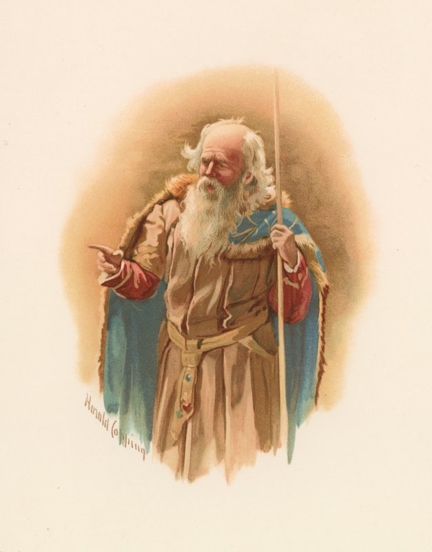 Polonius, från Shakespeares Hamlet av Harold Copping