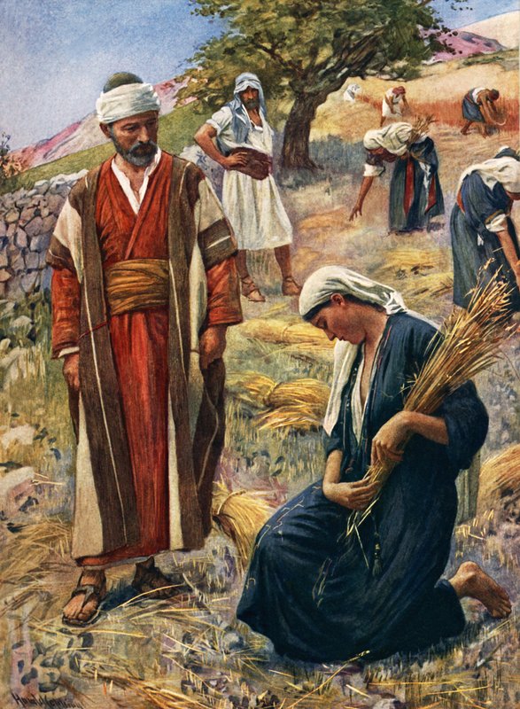 Ruth (färg litho) av Harold Copping