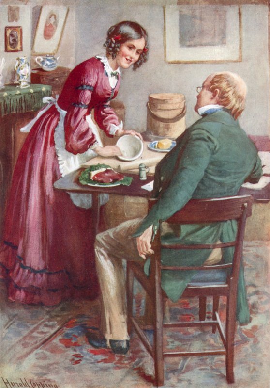 Ruth Pinch gör en pudding av Harold Copping