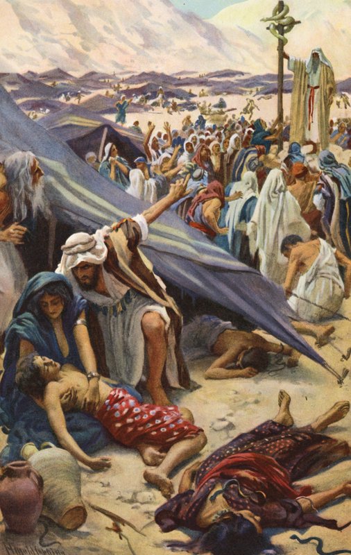 Ormen av Brazen (färglitografi) av Harold Copping