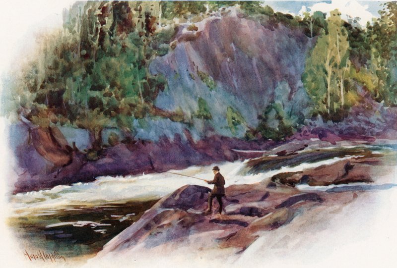 Moon Chute, nära Bala, Muskoka Lake District av Harold Copping