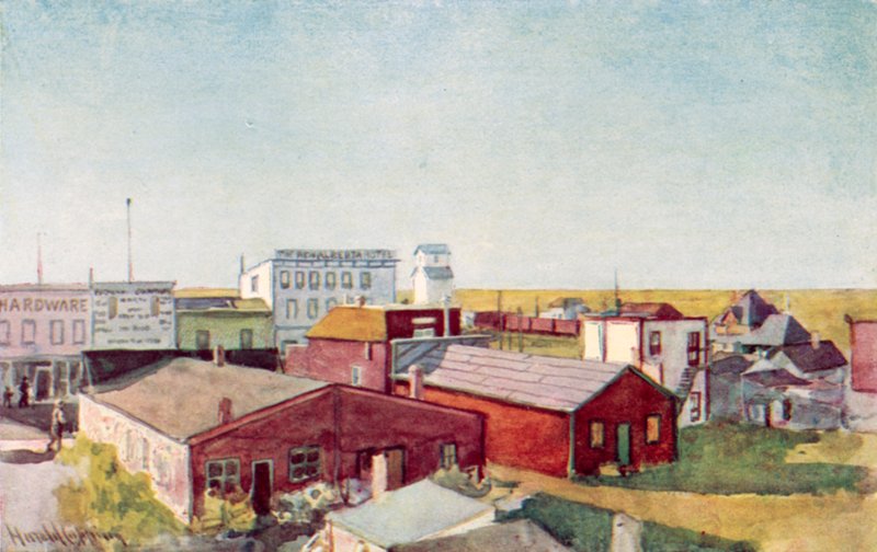 Hur en präriestad ser ut, ett hörn av Lloydminster av Harold Copping